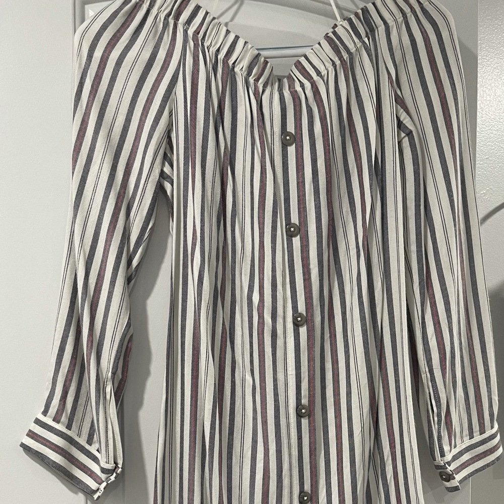 Off the shoulder long sleeve dress